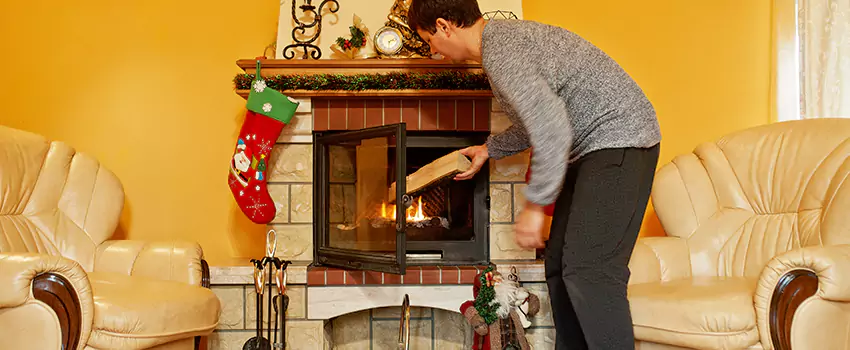 Rusted Metal Fireplace Restoration in Seagoville, Texas