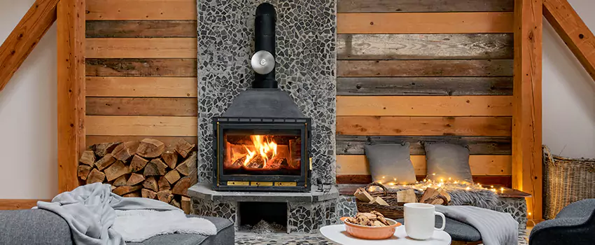 Thelin Hearth Products Direct Vent Gas Stove Fireplace Inspection in Seagoville, Texas
